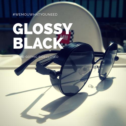 Gambar KACAMATA ROUND GOTHIC CARVING SIDECLOSED UNIQUE BLACK GLASSES BLACK dari Hey Mou !! Kota Cimahi Tokopedia