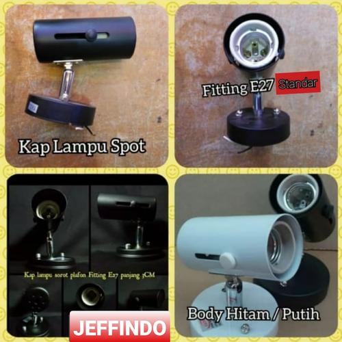 Foto Produk Kap R63 Lampu Sorot Plafon / Tempel Dinding R 63 E27 3cm - Putih dari Jeffindo Mas Electric