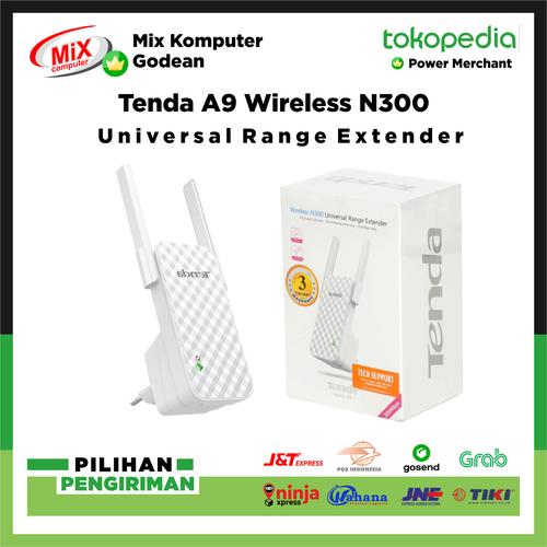 Tenda A9 Wireless N300 Universal Range Extender (Penguat Sinyal WIFI) di  Mixkomp Godean Tokopedia