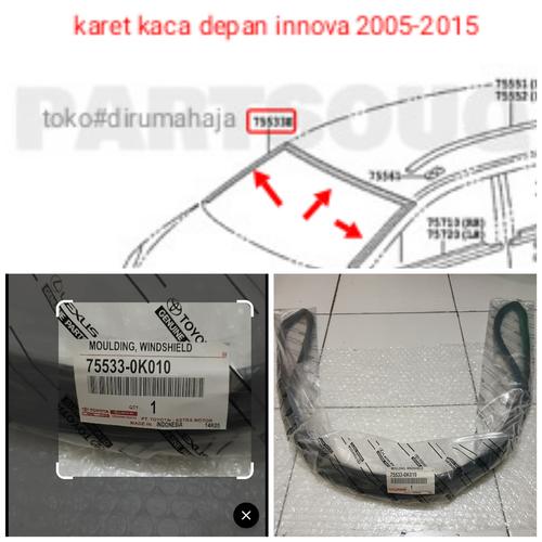 Foto Produk karet kaca besar depan innova 2005-2015 dari toko#dirumahaja