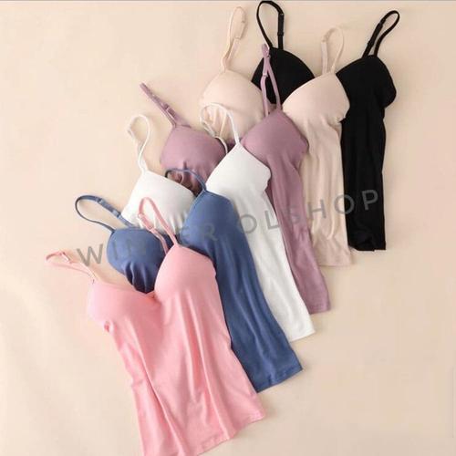 built in bra vest tops