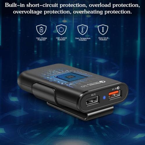 Foto Produk JOYSEUS 4USB QC 3.0 Quick Charger Mobil Usb Car Charger dari multi accesoris