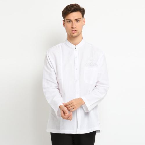 Gambar Baju Koko Putih Bahan Katun Dobby KK 15 White By. Busana Arafah - S dari Arafah Busana Muslim Jakarta Barat Tokopedia