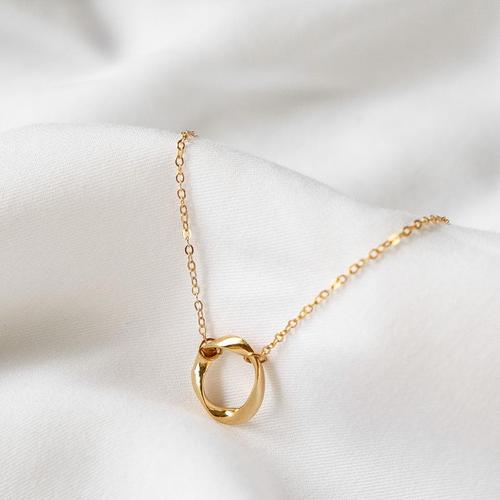 Jual Twisted Gold Dainty Necklace 