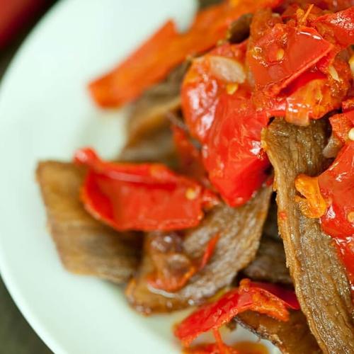 Foto Produk Dendeng Garing Balado 50gram dari Bali Indah Catering