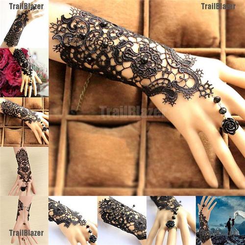 Jual Wanita Gelang Tangan Dengan Hiasan Renda Dan Mutiara Warna Hitam Jakarta Barat Canza99 Tokopedia