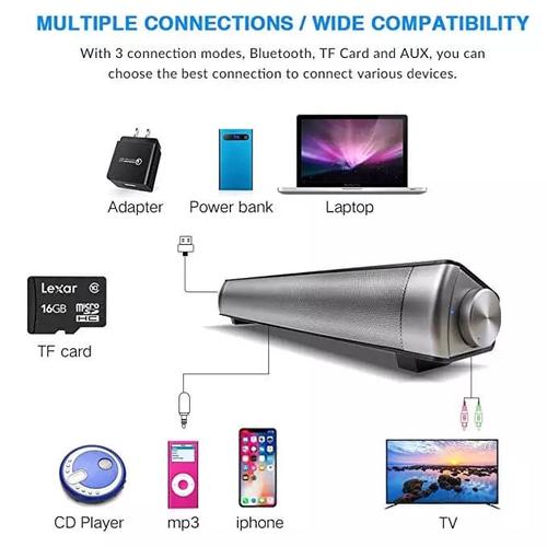 Foto Produk Sepeaker Portable Bluetooth Soundbar Home Theater with Remote Control dari rubic wear