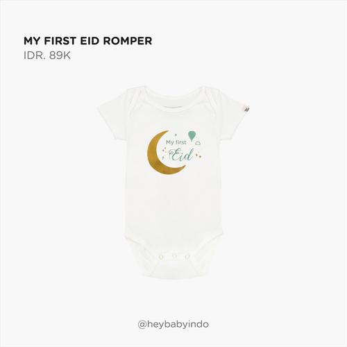 Foto Produk Hey Baby My First Eid Romper Jumper Anak Bayi - 3-6m dari Hey! Baby