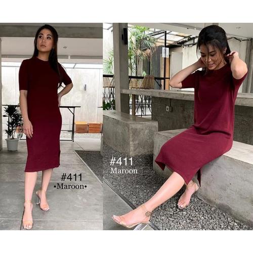 Jual SLIT MIDI KNIT DRESS - Jakarta 