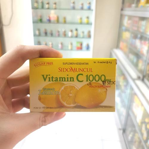 Jual Vitamin C 1000mg Sidomuncul 6 Sachet - Menjaga Daya Tahan Tubuh
