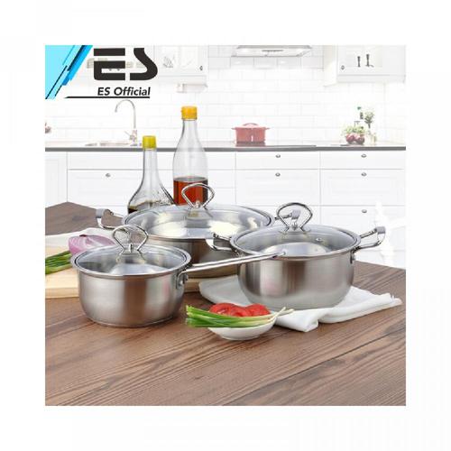 Gambar ES Panci Set Panci Masak Stainless Steel Isi 3 dari ciaofficialshop undefined Tokopedia