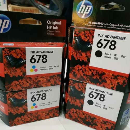 Jual tinta hp 678 black + hp678 color original 1set for 1515 2548 4645 3545  - Jakarta Barat - amanah start | Tokopedia