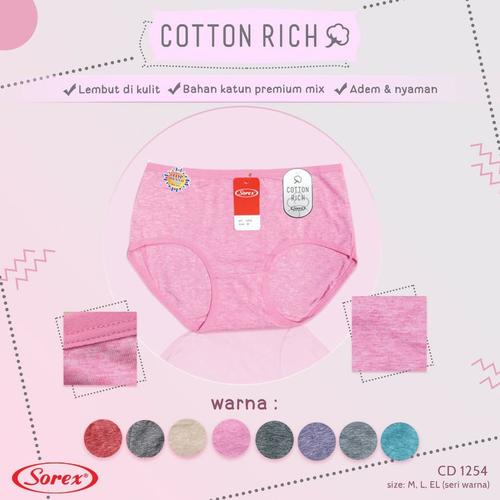 Foto Produk Sorex CD Wanita Cotton Rich CD 1254 Katun Premium Mix - M dari Sorex Official Store