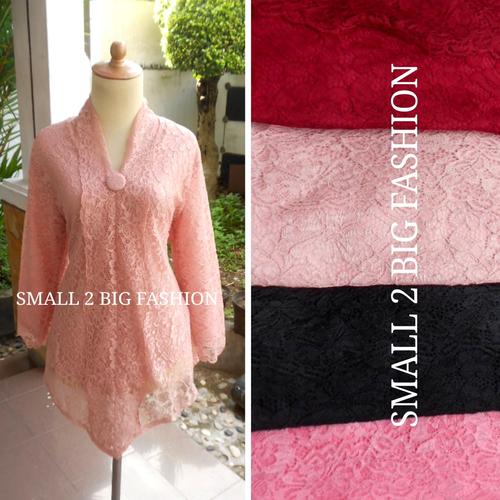 Foto Produk blus atasan kebaya big brokat brukat pink salem merah hitam salmon dari Small 2 Big Fashion