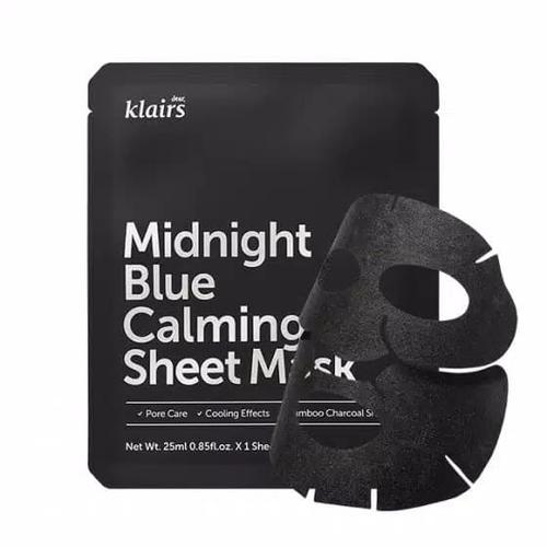 Gambar DEAR KLAIRS Midnight Blue Calming Sheet Mask dari Thai skincare ori Jakarta Barat Tokopedia