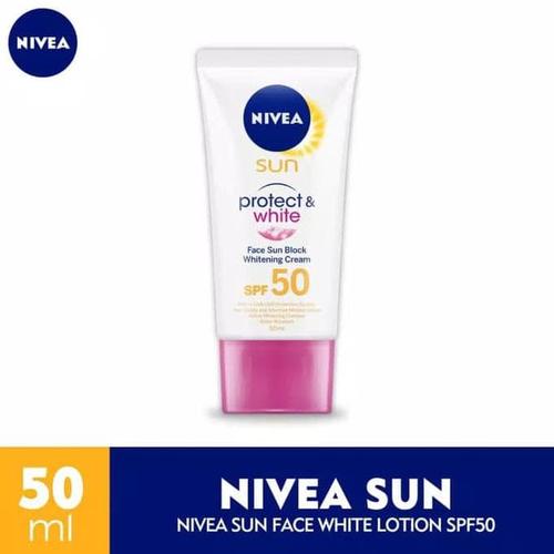 harga nivea sun face protect & white spf 50 sunblock