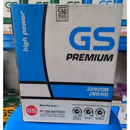 Jual Aki Accu Basah Mobil GS Premium Astra NS40 32B20R 12V-32AH