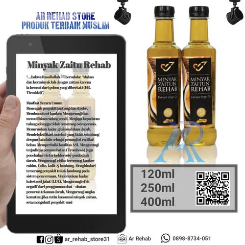 Foto Produk minyak zaitun rehab hati 250ml / minya zaitun herbal ruqyah dari Ar Rehab