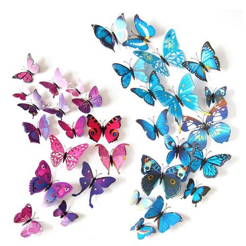 Download Jual 12pcs Set High Quality Colorful 3d Butterfly Wall Decor Art Kab Bogor Arimbi Sale Tokopedia
