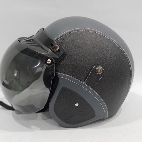 Foto Produk Helm Retro GTR Full Kulit Black dari GudangHelm