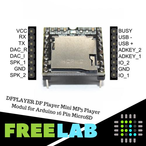 Jual DFPLAYER DF Player Mini MP3 Player Modul for Arduino 16 Pin ...