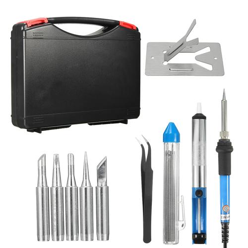 Soldering 60W 10pcs Tin Wire Adjustable Temperature Electronics Welding Soldering Iron Kit External Tool Repair Heat Resistance Anti-skid Power: 60W, Plug Type: US Soldering 60W 10pcs Tin Wire Adjustable Temperature Electronics Welding Soldering Iron Kit External Tool Repair Heat Resistance Anti-skid Power: 60W, Plug Type: US