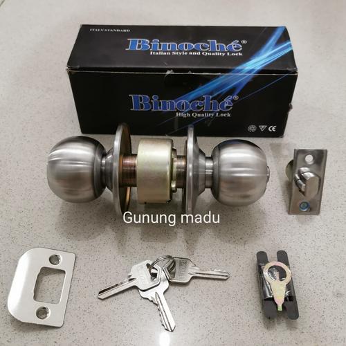 Foto Produk KUNCI PINTU KAMAR MANDI BULAT / GAGANG TARIKAN HANDLE HENDEL PUTAR dari TK BANGUNAN GUNUNG MADU