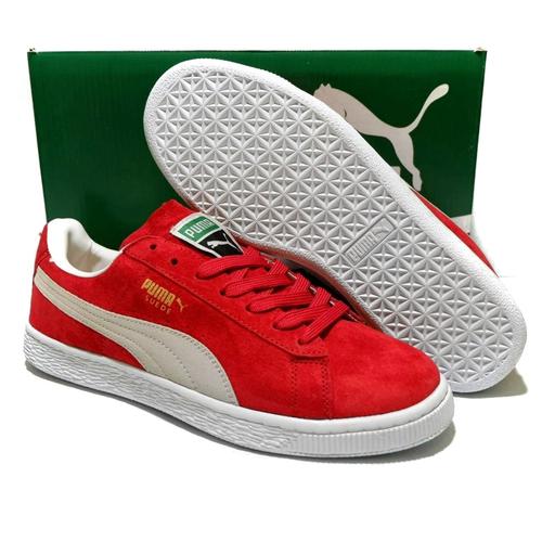 puma white red sneakers