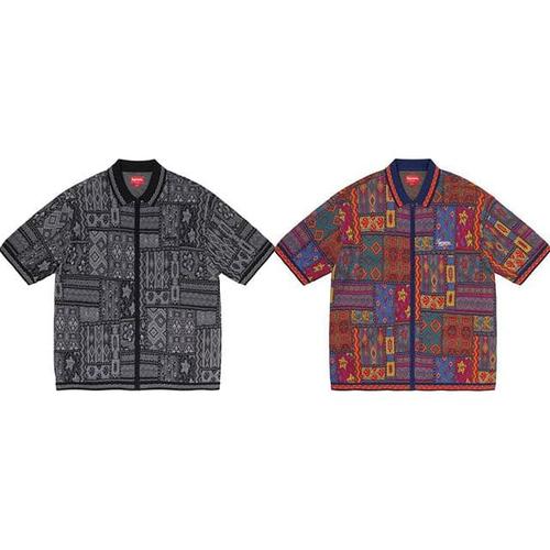 supreme vertical stripe knit polo
