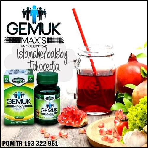 Foto Produk Kapsul Penggemuk Badan BPOM |Gemuk Badan Ben Lemu | Gemuk MAXS Isi 60 dari istanaherbalsby