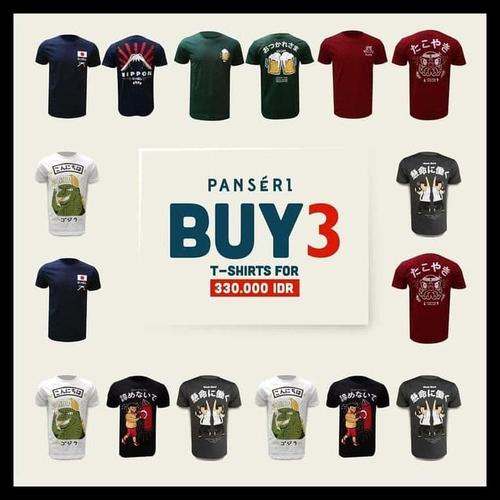 Jual Promo Japan Edition Buy 3 T-Shirts 