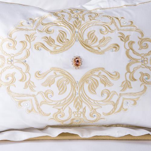 Jual High Quality White Golden Bedding Set Queen Super King Size Bed Kab Purbalingga Dunia Berkah 01 Tokopedia White Golden Bedding Set Queen Super, Cool Super King Size Bedspread