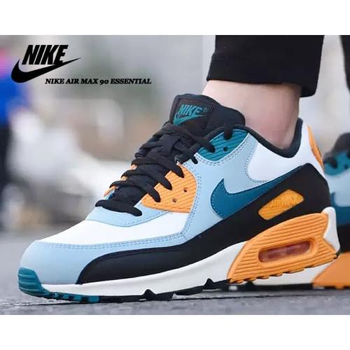 Nike Air Max 90 Sail Teal Blue Orange 