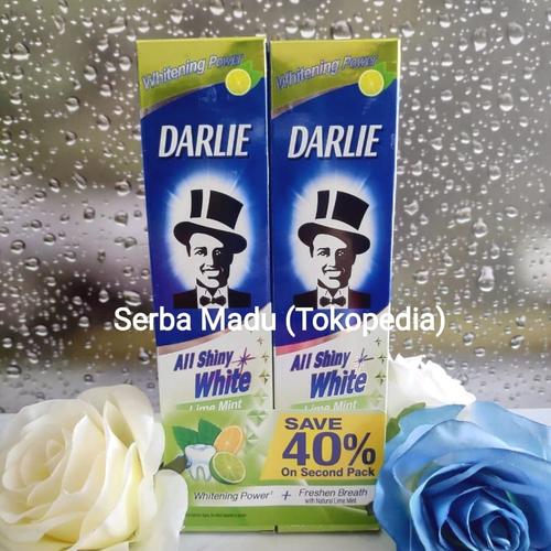 Foto Produk Darlie All Shiny White Lime Mint/ Pasta Gigi/ Odol Twin Pack 140 gram dari Serba Madu