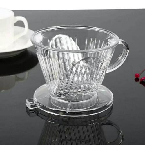 Jual Transparant Flat Bottom V60 coffee dripper 12Cups (3 lubang) 1896