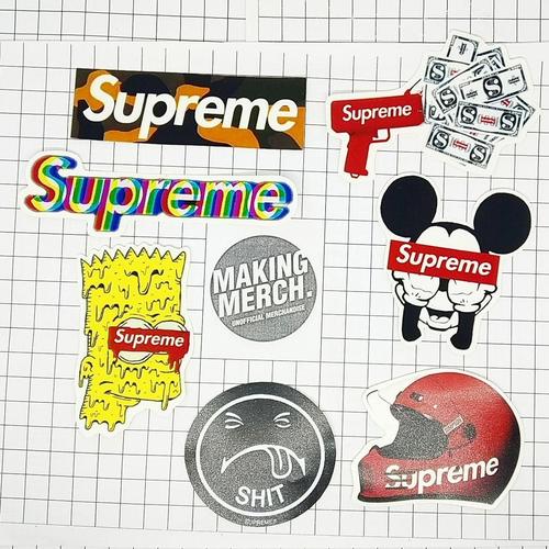 Jual STICKER BRAND SUPREME Kab. Malang Making Merch Tokopedia