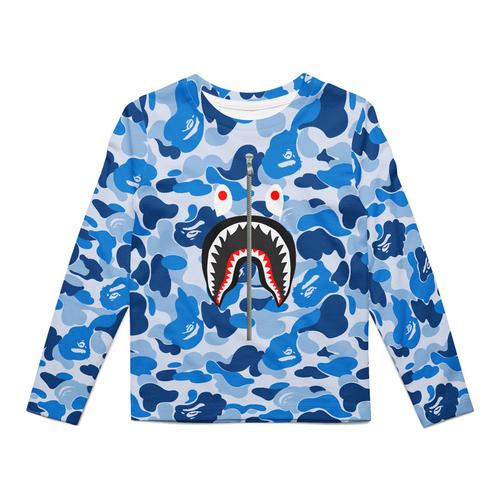 Foto Produk Kaos Anak Dry Panjang Fit Bape Shark Blue dari TmaC