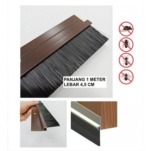 Jual Seal Pintu Penutup Celah Coklat Door Seal with brush Seal