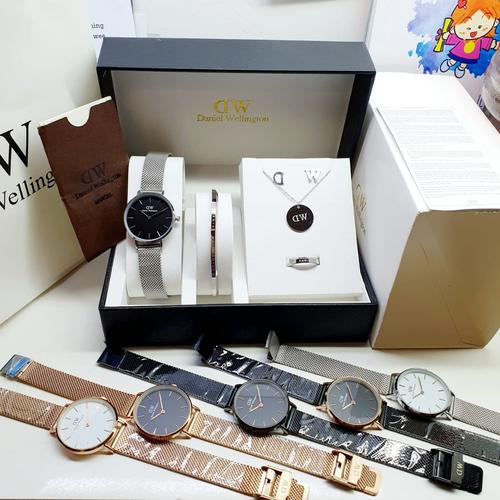 DW jam Tangan Wanita Set Jam wanita Dw Full Set Box Sesuai Gambar Silver di Triple T Tokopedia