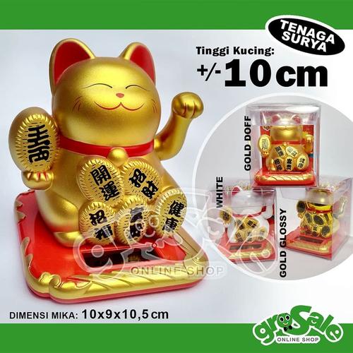 Jual Kucing Hoki 10 Cm Maneki Neko Solar  Lucky Cat  