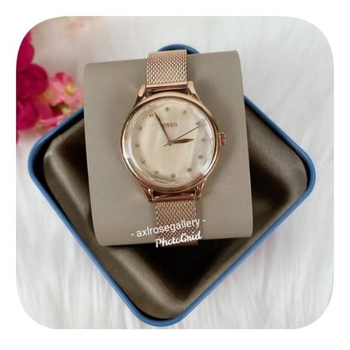 Jual Fossil Laney Three Hand Rose Gold 