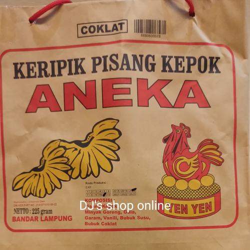 Foto Produk keripik pisang aneka kepok yen yen / keripik pisang lampung - Coklat, 225 gr dari DJ's shop online