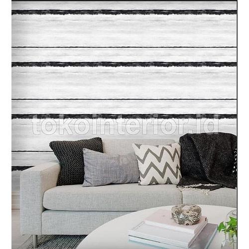 Jual Wallpaper Dinding Modern Minimalis garis Horizontal Hitam Putih