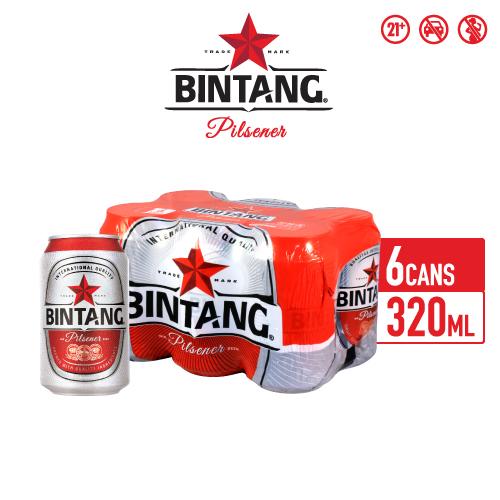 Foto Produk Bir Bintang Pilsener 320ml Can Multipack 6 dari Drink Corner Bekasi