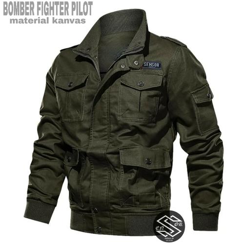 Foto Produk jaket bomber pria canvas sensor terbaru - Hijau dari playjeans