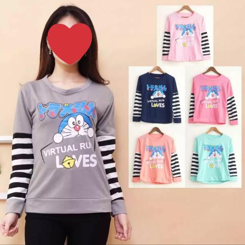 Gambar Bisa cod sweater dora virtual - Abu-abu dari toko ummie Kab. Bekasi Tokopedia