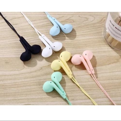 Foto Produk HEADSET STEREO U19 MACARON HANDSFREE EXTRA BASS EARPHONE U19 - Kuning dari Brother88cell
