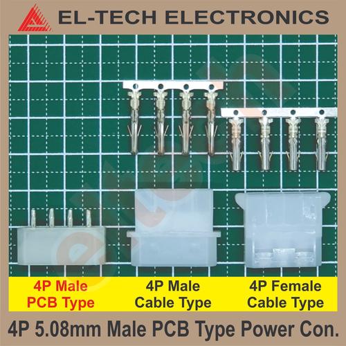 Jual 4 4P 4Pin P Pin 5.08 Male Power PCB Konektor Daya Pasang Ke PCB ...