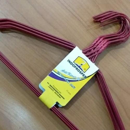 Foto Produk HANGER KAWAT WARNA (HARGA JUAL PER 1 PAK = 10 PC) - Merah dari Toko Mini Hanger