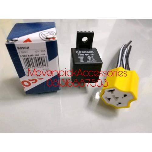 Jual RELAY BOSCH ORIGINAL 12V 30A KAKI 4SOCKET RELAY KERAMIK 4 KABEL